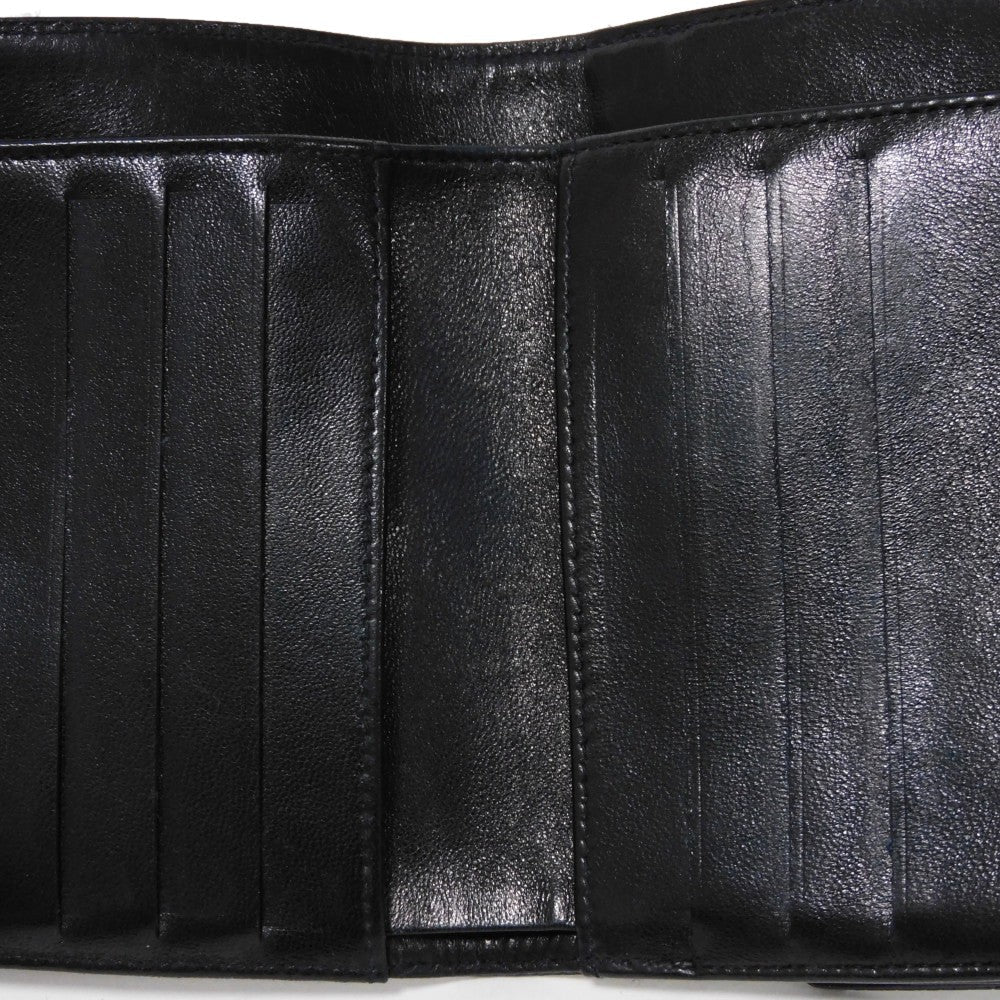 CHANEL Bifold Wallet A01427 Caviar skin black COCO Mark 4th Series Vintage Big Coco Small flap wallet unisex(Unisex) Used Authentic