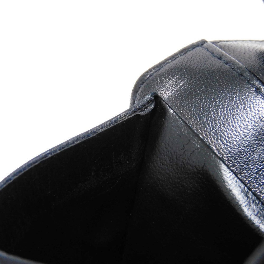CHANEL Bifold Wallet A01427 Caviar skin black COCO Mark 4th Series Vintage Big Coco Small flap wallet unisex(Unisex) Used Authentic