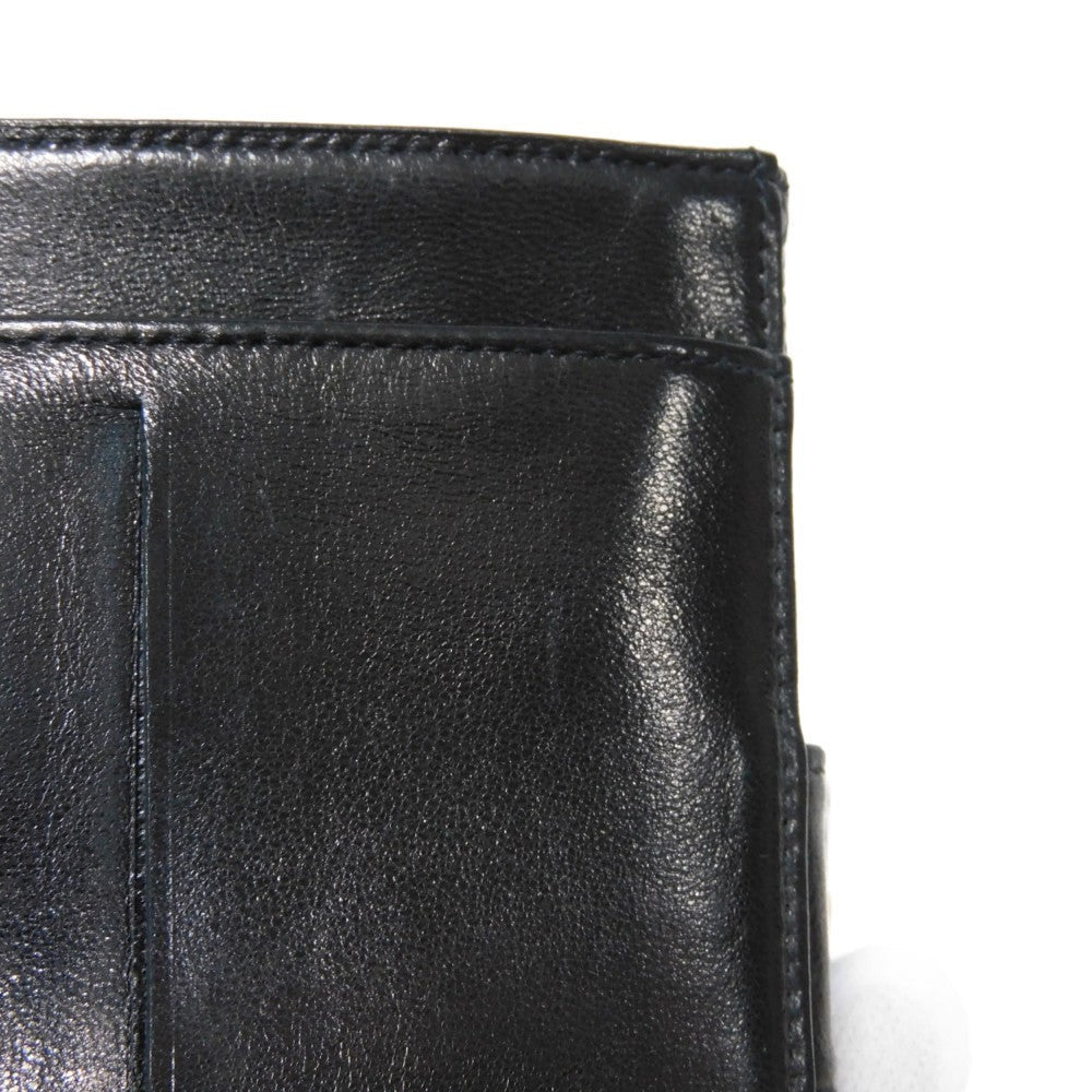 CHANEL Bifold Wallet A01427 Caviar skin black COCO Mark 4th Series Vintage Big Coco Small flap wallet unisex(Unisex) Used Authentic