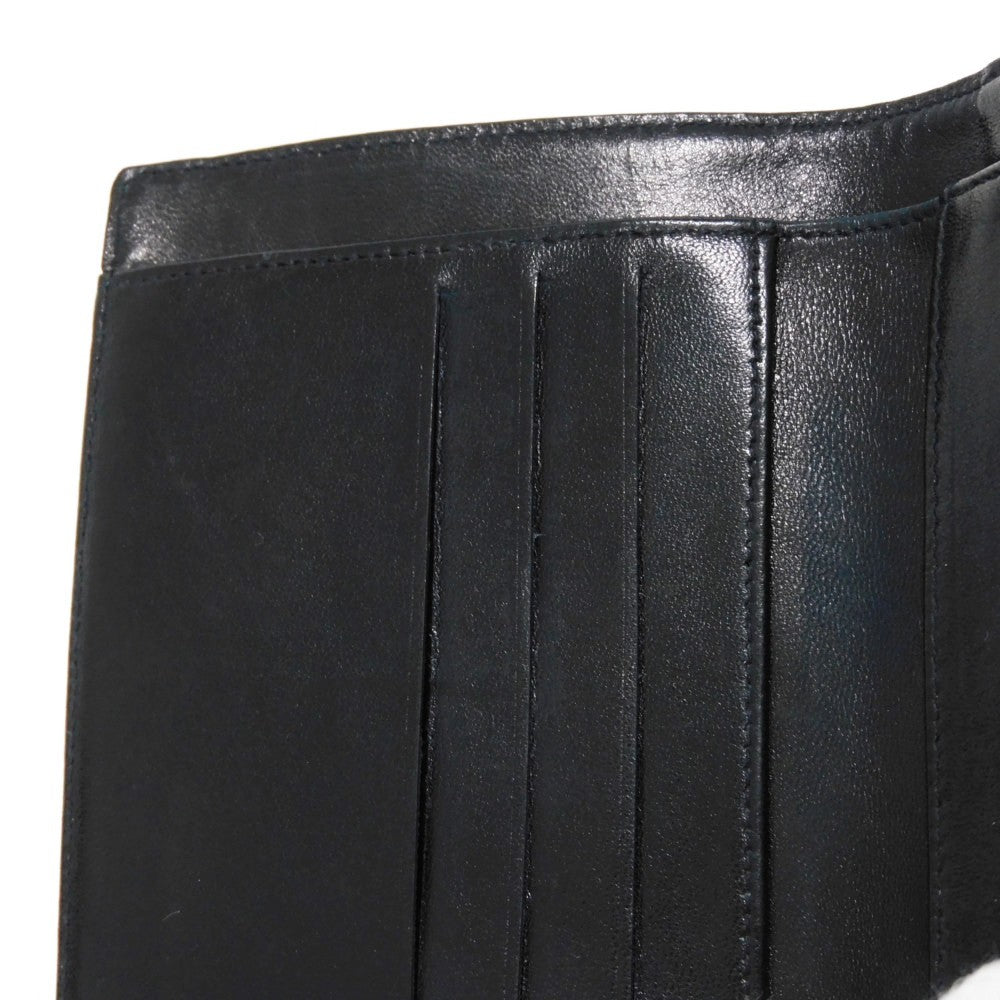 CHANEL Bifold Wallet A01427 Caviar skin black COCO Mark 4th Series Vintage Big Coco Small flap wallet unisex(Unisex) Used Authentic