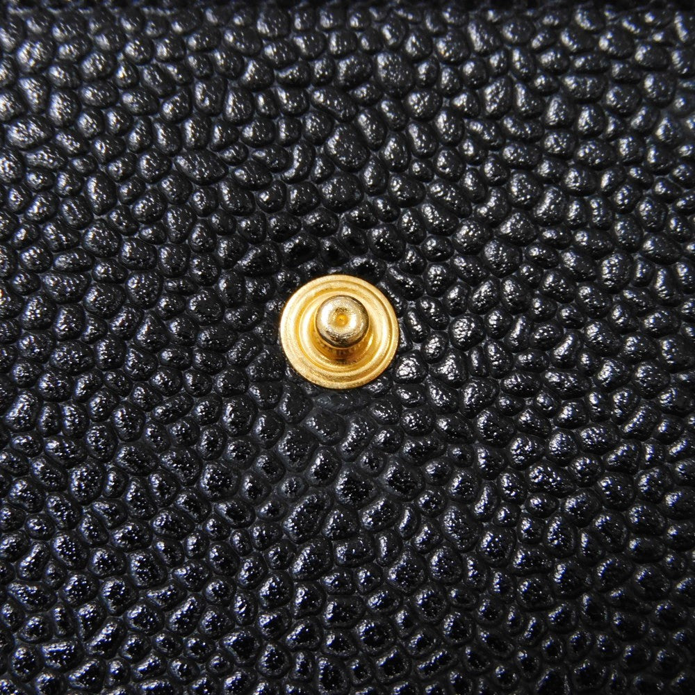 CHANEL Bifold Wallet A01427 Caviar skin black COCO Mark 4th Series Vintage Big Coco Small flap wallet unisex(Unisex) Used Authentic