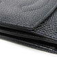 CHANEL Bifold Wallet A01427 Caviar skin black COCO Mark 4th Series Vintage Big Coco Small flap wallet unisex(Unisex) Used Authentic
