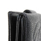CHANEL Bifold Wallet A01427 Caviar skin black COCO Mark 4th Series Vintage Big Coco Small flap wallet unisex(Unisex) Used Authentic