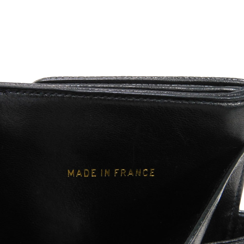 CHANEL Bifold Wallet A01427 Caviar skin black COCO Mark 4th Series Vintage Big Coco Small flap wallet unisex(Unisex) Used Authentic