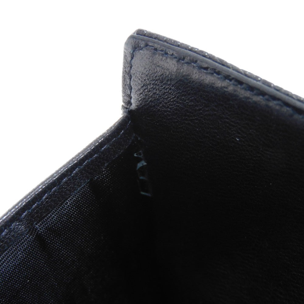CHANEL Bifold Wallet A01427 Caviar skin black COCO Mark 4th Series Vintage Big Coco Small flap wallet unisex(Unisex) Used Authentic