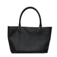 GUCCI Tote Bag 449647 BMJ1G 1000 GG striped leather black logo embossed patch shoulder bag Micro GG Shima gucci sima tote mens Used Authentic
