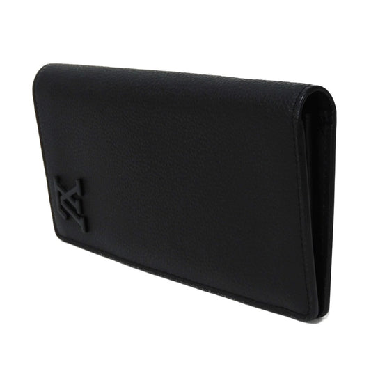 LOUIS VUITTON Long Wallet Purse M69980 Grain leather (embossed) x cowhide leather Noir Current LV Signature Grain Black RFID IC Chip Aerogram Portefeuille Blaza NM Women Used Authentic