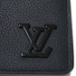 LOUIS VUITTON Long Wallet Purse M69980 Grain leather (embossed) x cowhide leather Noir Current LV Signature Grain Black RFID IC Chip Aerogram Portefeuille Blaza NM Women Used Authentic