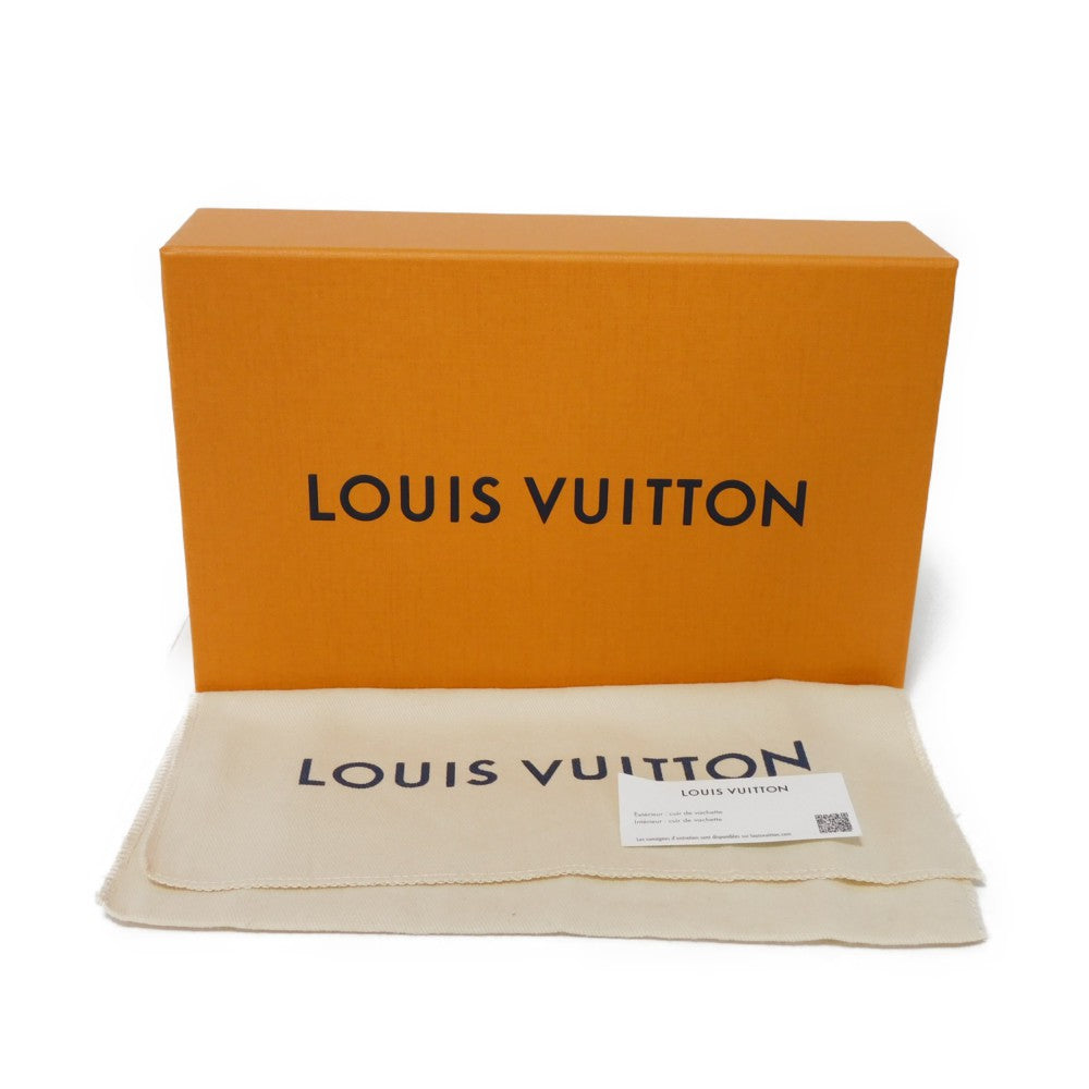 LOUIS VUITTON Long Wallet Purse M69980 Grain leather (embossed) x cowhide leather Noir Current LV Signature Grain Black RFID IC Chip Aerogram Portefeuille Blaza NM Women Used Authentic