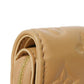 LOUIS VUITTON Bifold Wallet M81673 Lamb leather (monogram type push) x calf leather Camel Current LV logo flower beige RFID IC chip Monogram emboss Portefeuille Lou unisex(Unisex) Used Authentic