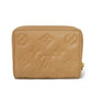 LOUIS VUITTON Bifold Wallet M81673 Lamb leather (monogram type push) x calf leather Camel Current LV logo flower beige RFID IC chip Monogram emboss Portefeuille Lou unisex(Unisex) Used Authentic