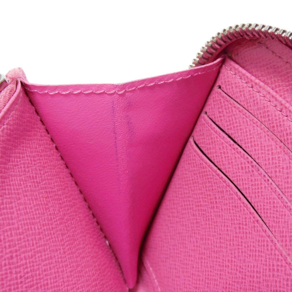 LOUIS VUITTON Long Wallet Purse M80113 Epi leather x grain leather Rose Pondicherry LV logo embossed pink new Zip Around Epi Zippy wallet Women Used Authentic