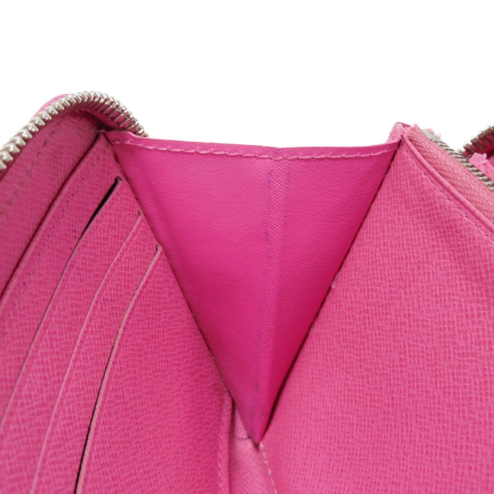 LOUIS VUITTON Long Wallet Purse M80113 Epi leather x grain leather Rose Pondicherry LV logo embossed pink new Zip Around Epi Zippy wallet Women Used Authentic