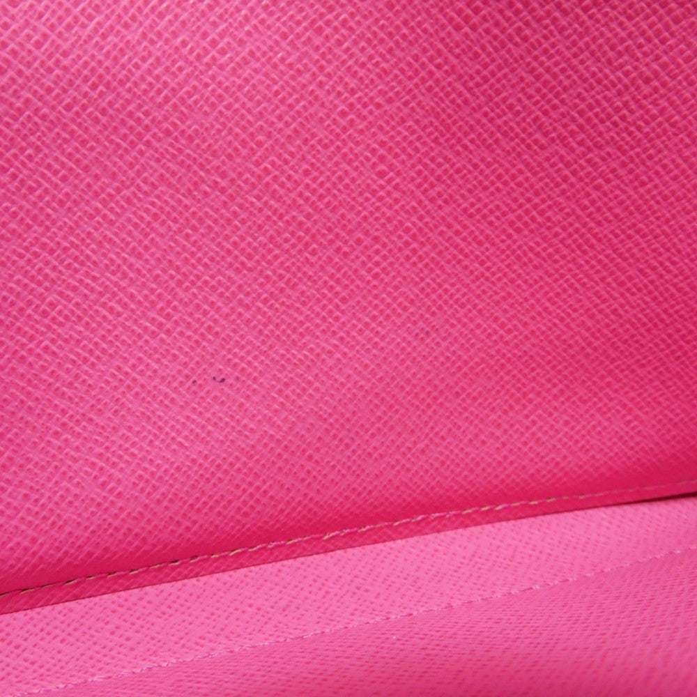 LOUIS VUITTON Long Wallet Purse M80113 Epi leather x grain leather Rose Pondicherry LV logo embossed pink new Zip Around Epi Zippy wallet Women Used Authentic