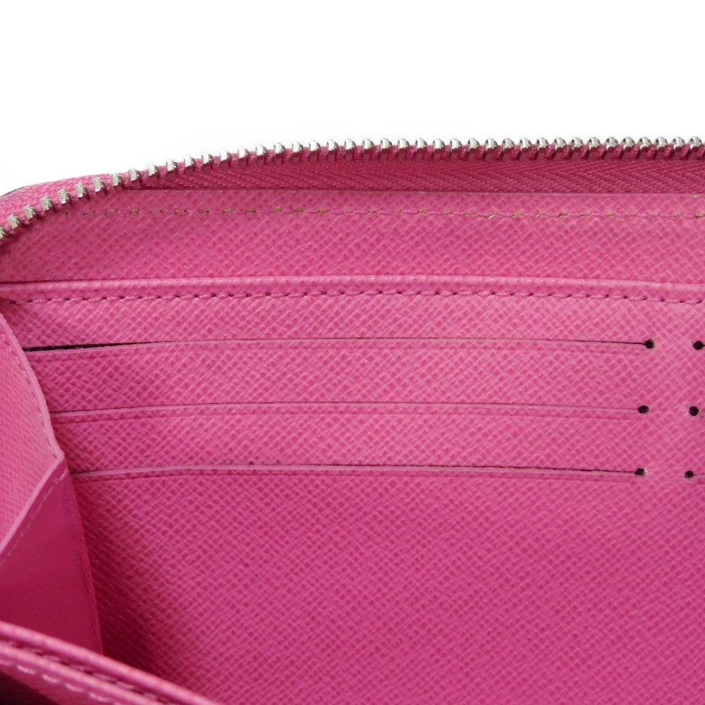 LOUIS VUITTON Long Wallet Purse M80113 Epi leather x grain leather Rose Pondicherry LV logo embossed pink new Zip Around Epi Zippy wallet Women Used Authentic