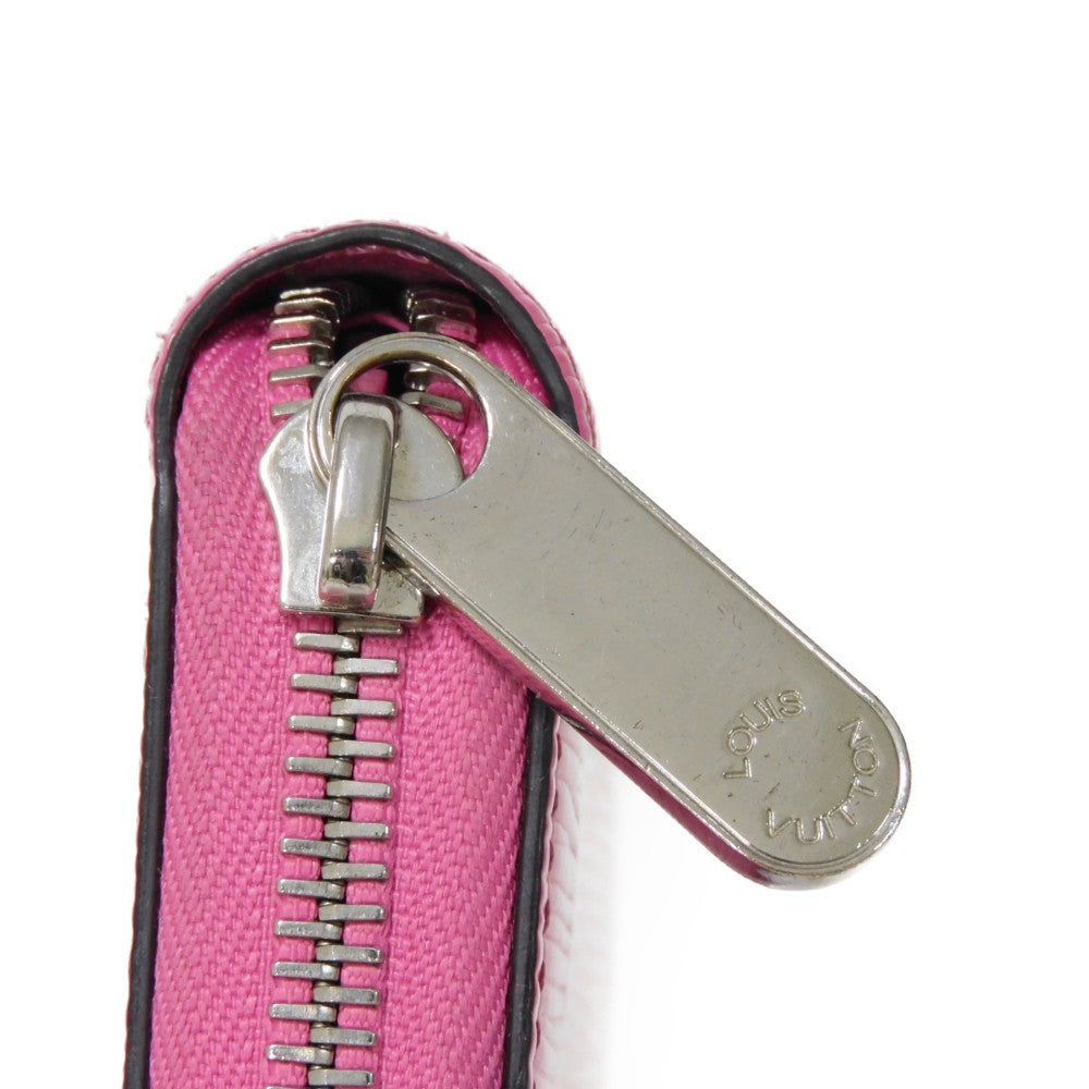 LOUIS VUITTON Long Wallet Purse M80113 Epi leather x grain leather Rose Pondicherry LV logo embossed pink new Zip Around Epi Zippy wallet Women Used Authentic