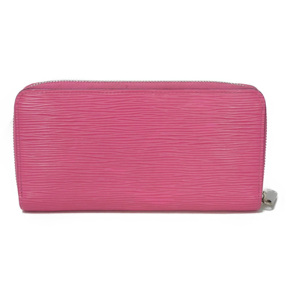 LOUIS VUITTON Long Wallet Purse M80113 Epi leather x grain leather Rose Pondicherry LV logo embossed pink new Zip Around Epi Zippy wallet Women Used Authentic