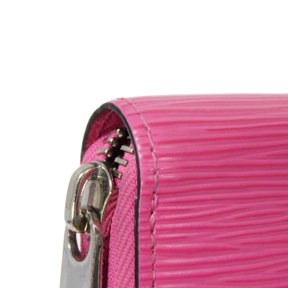 LOUIS VUITTON Long Wallet Purse M80113 Epi leather x grain leather Rose Pondicherry LV logo embossed pink new Zip Around Epi Zippy wallet Women Used Authentic