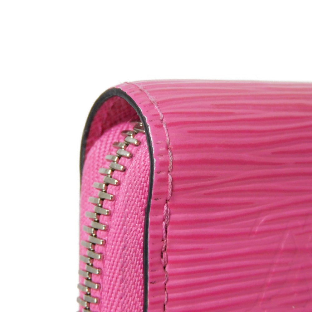 LOUIS VUITTON Long Wallet Purse M80113 Epi leather x grain leather Rose Pondicherry LV logo embossed pink new Zip Around Epi Zippy wallet Women Used Authentic