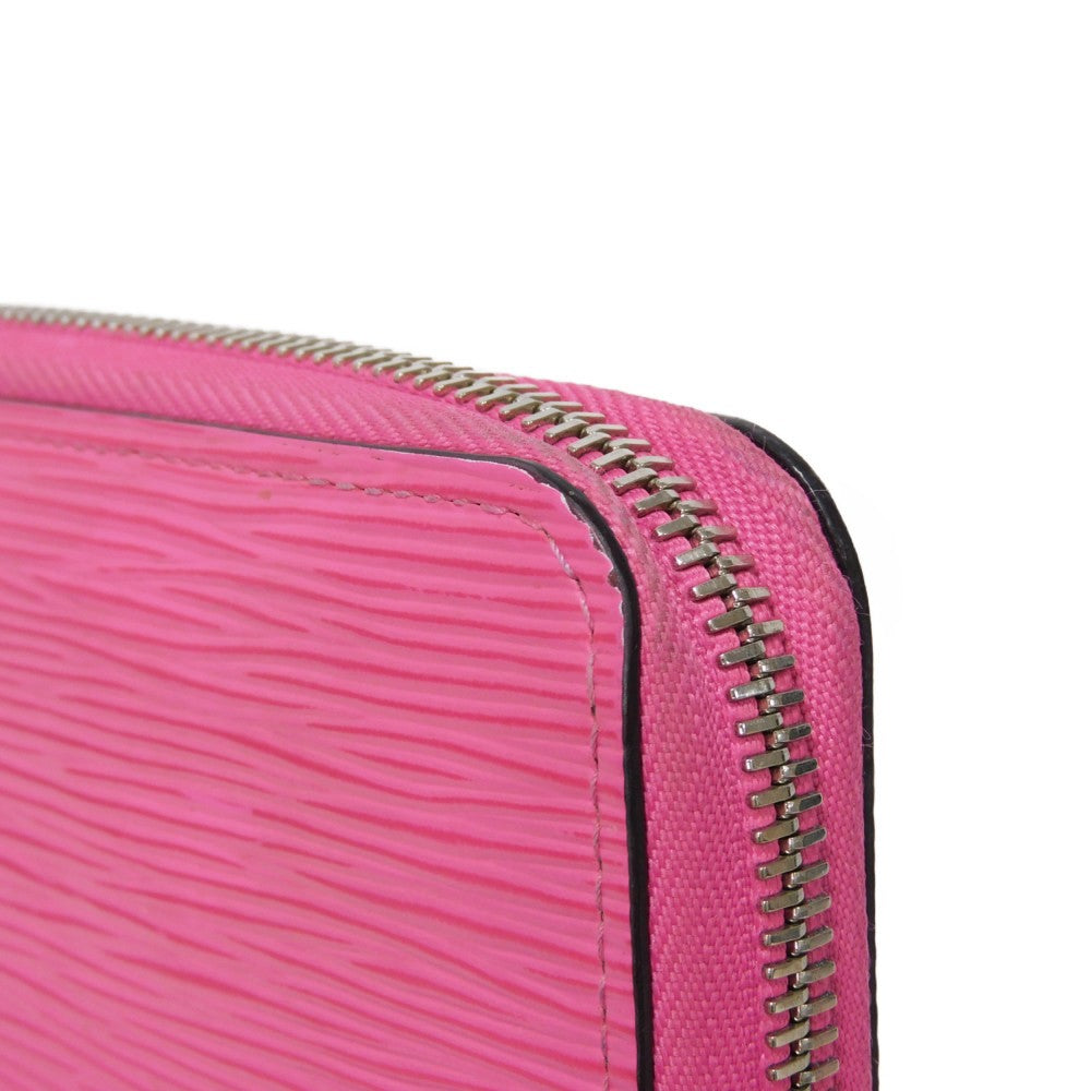 LOUIS VUITTON Long Wallet Purse M80113 Epi leather x grain leather Rose Pondicherry LV logo embossed pink new Zip Around Epi Zippy wallet Women Used Authentic