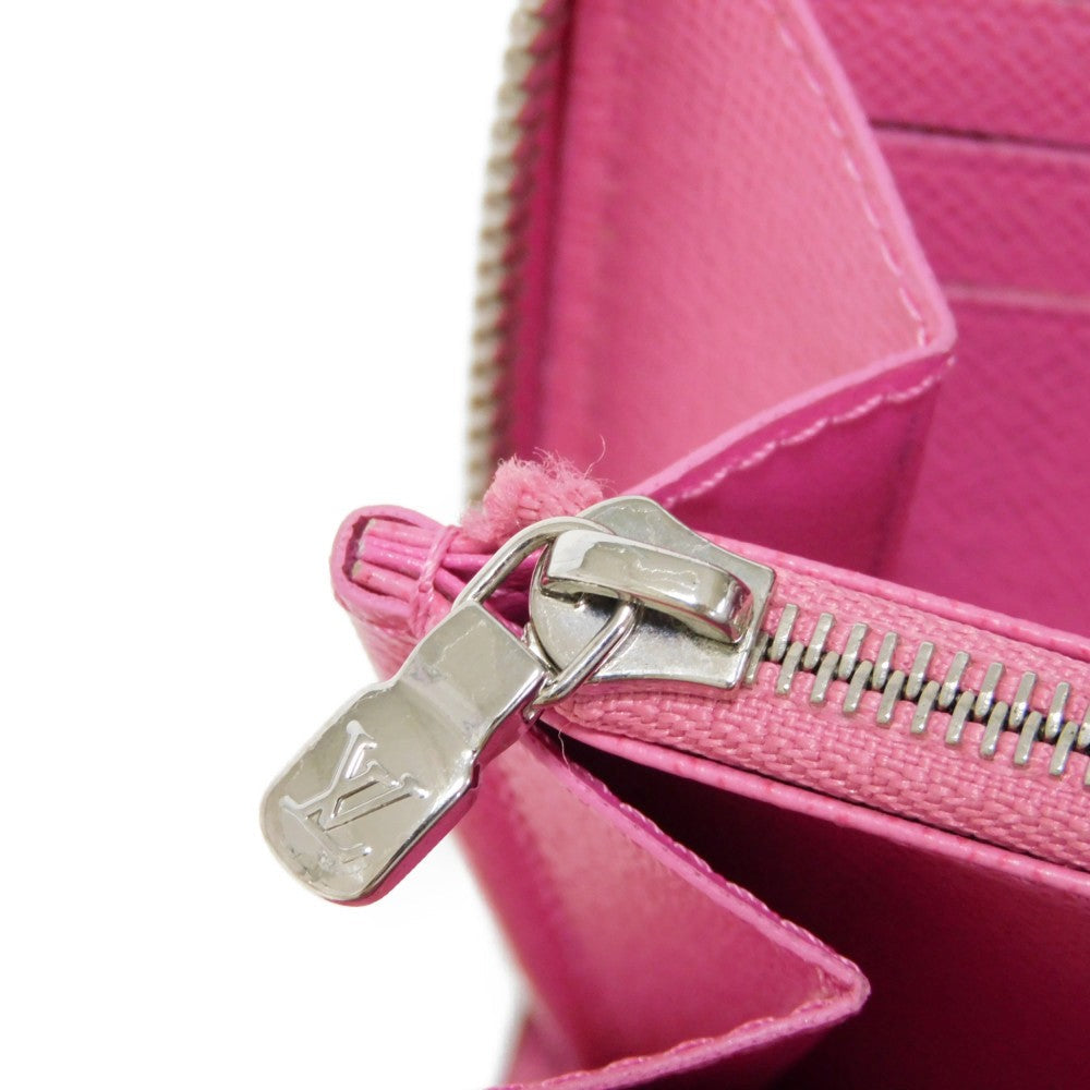 LOUIS VUITTON Long Wallet Purse M80113 Epi leather x grain leather Rose Pondicherry LV logo embossed pink new Zip Around Epi Zippy wallet Women Used Authentic