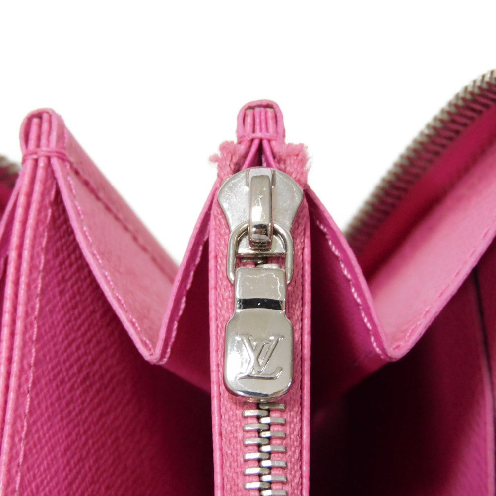 LOUIS VUITTON Long Wallet Purse M80113 Epi leather x grain leather Rose Pondicherry LV logo embossed pink new Zip Around Epi Zippy wallet Women Used Authentic