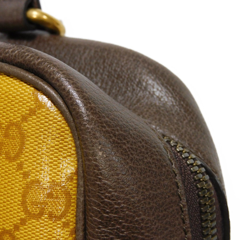 GUCCI Handbag 702387 UVSAT 7267 GG Crystal Canvas (Plastics finish) x Calf leather beige trefoil logo brown Adidas GG Crystal Mini Top Handle Bag unisex(Unisex) Used Authentic