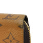 LOUIS VUITTON Long Wallet Purse M82444 Monogram Reverse Canvas x Grained Leather Brown x noir Current LV logo Beige Brown New Zip Around RFID Monogram reverse Zippy wallet unisex(Unisex) Used Authentic