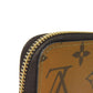 LOUIS VUITTON Long Wallet Purse M82444 Monogram Reverse Canvas x Grained Leather Brown x noir Current LV logo Beige Brown New Zip Around RFID Monogram reverse Zippy wallet unisex(Unisex) Used Authentic