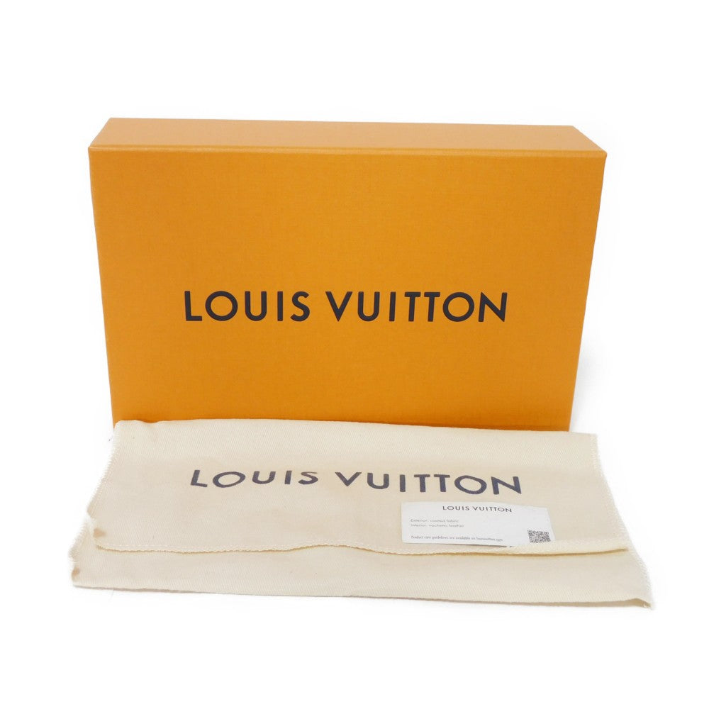 LOUIS VUITTON Long Wallet Purse M82306 Monogram Aqua Garden Canvas Crystal blue LV logo flower 23AW RFID IC chip monogram aqua garden Portefeuille Braza mens Used Authentic
