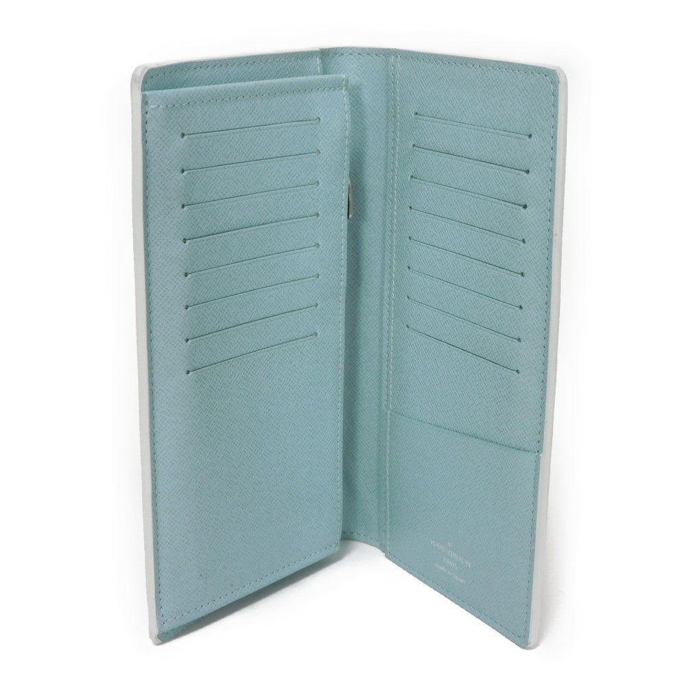 LOUIS VUITTON Long Wallet Purse M82306 Monogram Aqua Garden Canvas Crystal blue LV logo flower 23AW RFID IC chip monogram aqua garden Portefeuille Braza mens Used Authentic