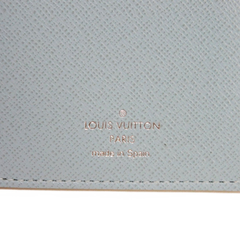 LOUIS VUITTON Long Wallet Purse M82306 Monogram Aqua Garden Canvas Crystal blue LV logo flower 23AW RFID IC chip monogram aqua garden Portefeuille Braza mens Used Authentic