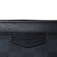 LOUIS VUITTON Long Wallet Purse N60379 Damier Graphite canvas x cowhide leather Noir Logo embossed L-shaped zipper Strap RFID IC chip Damier Graphite Zippy dragonne mens Used Authentic