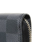 LOUIS VUITTON Long Wallet Purse N60379 Damier Graphite canvas x cowhide leather Noir Logo embossed L-shaped zipper Strap RFID IC chip Damier Graphite Zippy dragonne mens Used Authentic