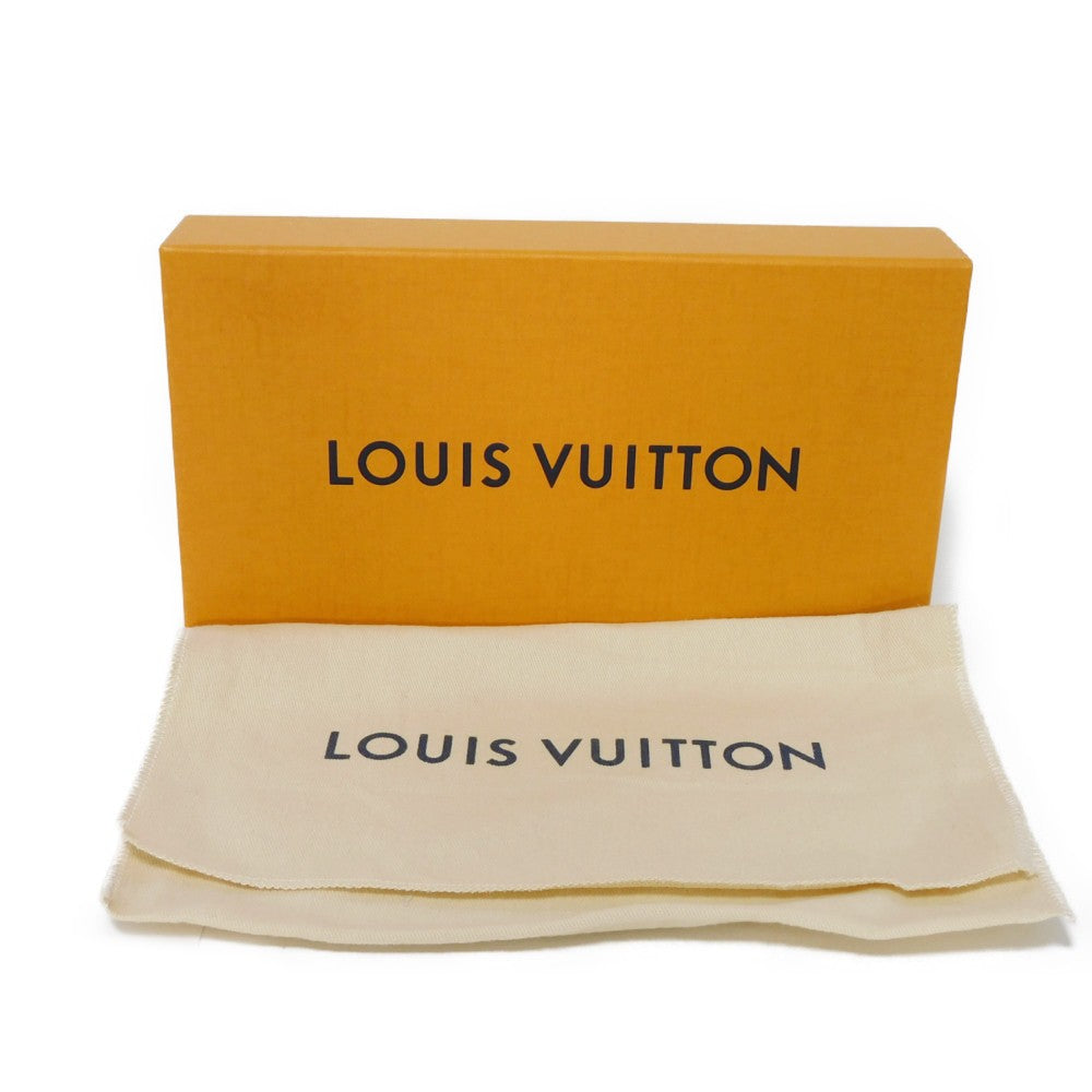 LOUIS VUITTON Long Wallet Purse N60379 Damier Graphite canvas x cowhide leather Noir Logo embossed L-shaped zipper Strap RFID IC chip Damier Graphite Zippy dragonne mens Used Authentic