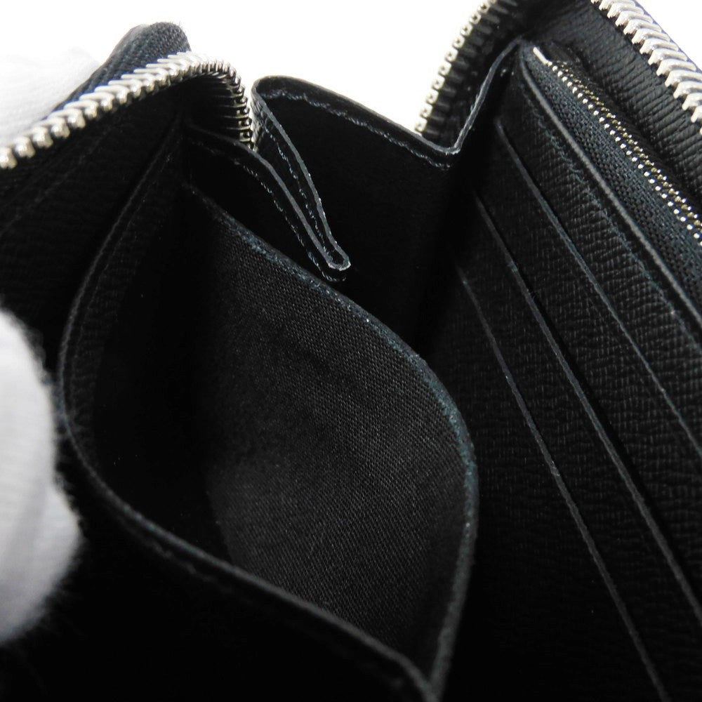 LOUIS VUITTON Long Wallet Purse N60379 Damier Graphite canvas x cowhide leather Noir Logo embossed L-shaped zipper Strap RFID IC chip Damier Graphite Zippy dragonne mens Used Authentic