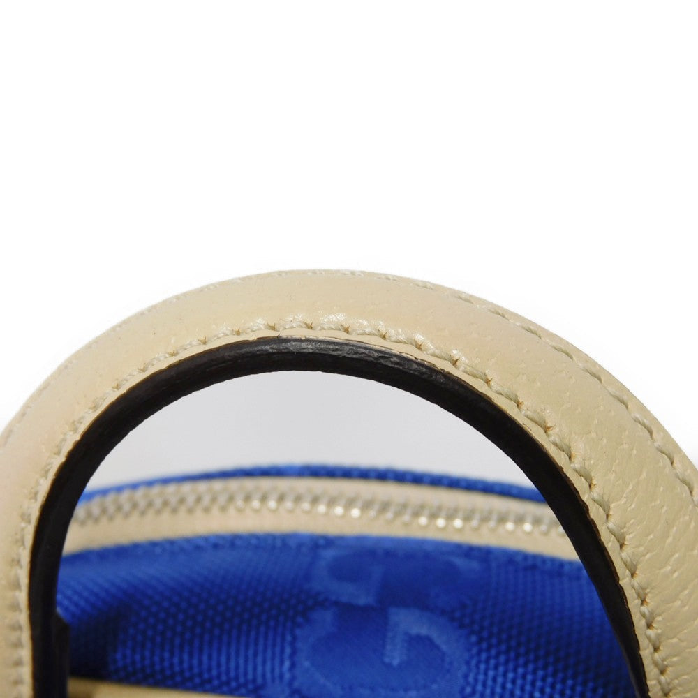 GUCCI Shoulder Bag 625850 GG nylon x calf leather (embossed) blue Logo foil stamped double G Ivory 2WAY handbag GG nylon Off the Grid Crossbody unisex(Unisex) Used Authentic