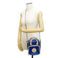 GUCCI Shoulder Bag 625850 GG nylon x calf leather (embossed) blue Logo foil stamped double G Ivory 2WAY handbag GG nylon Off the Grid Crossbody unisex(Unisex) Used Authentic