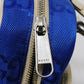 GUCCI Shoulder Bag 625850 GG nylon x calf leather (embossed) blue Logo foil stamped double G Ivory 2WAY handbag GG nylon Off the Grid Crossbody unisex(Unisex) Used Authentic