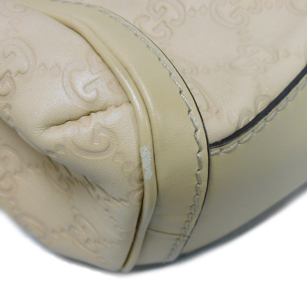 GUCCI Shoulder Bag 282298 Calf leather (embossed) beige GG Shima Scarlet One Belt