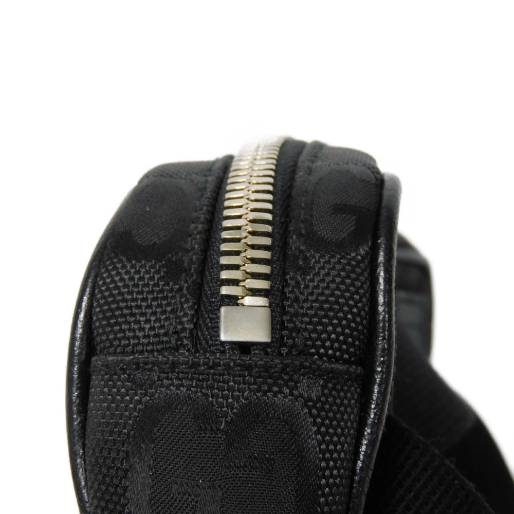 GUCCI Sling bag 631341 H9HBN 1000 GG nylon x calf leather (embossed) black Waist bag Shoulder Bag GG nylon Off the grid belt bag mens Used Authentic