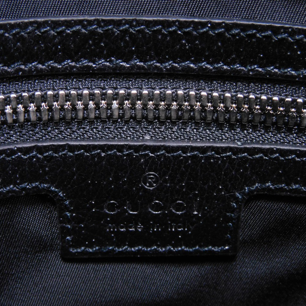 GUCCI Sling bag 631341 H9HBN 1000 GG nylon x calf leather (embossed) black Waist bag Shoulder Bag GG nylon Off the grid belt bag mens Used Authentic