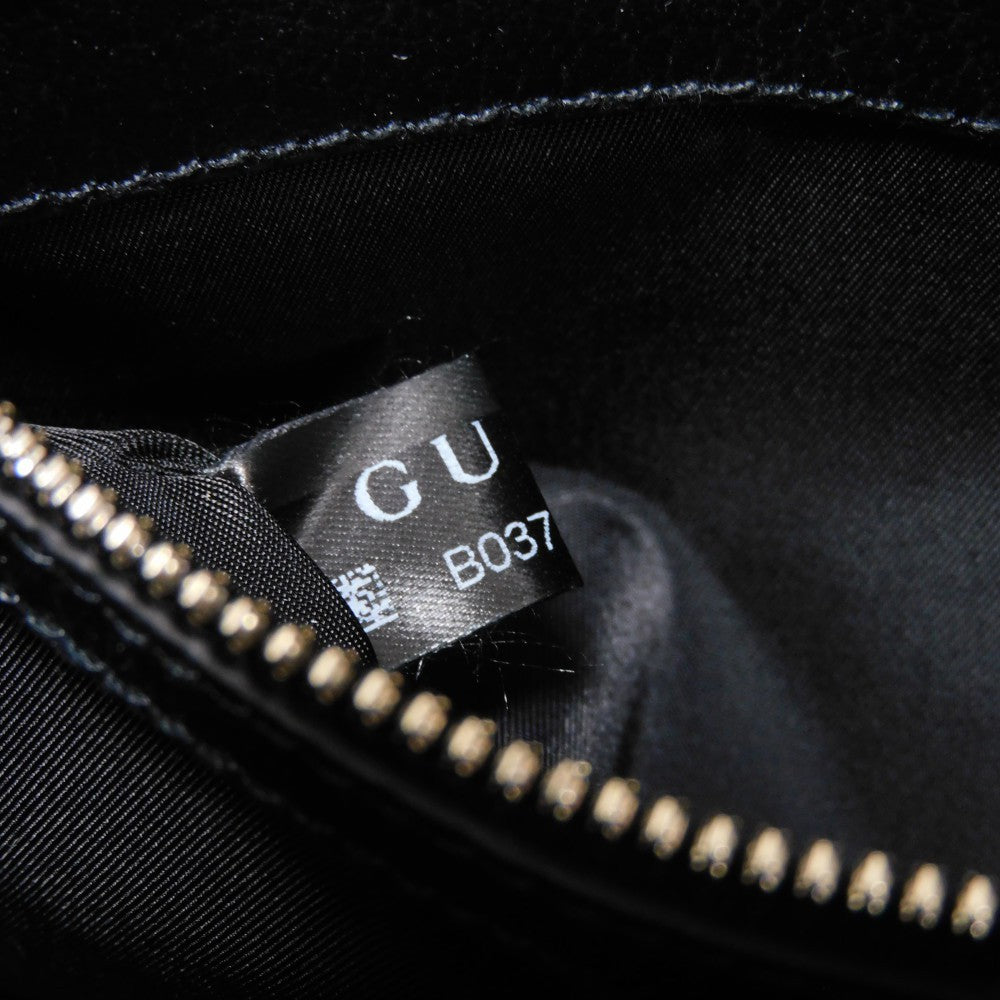GUCCI Sling bag 631341 H9HBN 1000 GG nylon x calf leather (embossed) black Waist bag Shoulder Bag GG nylon Off the grid belt bag mens Used Authentic