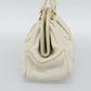 PRADA Hand Bag Vitello Daino Leather White Gold