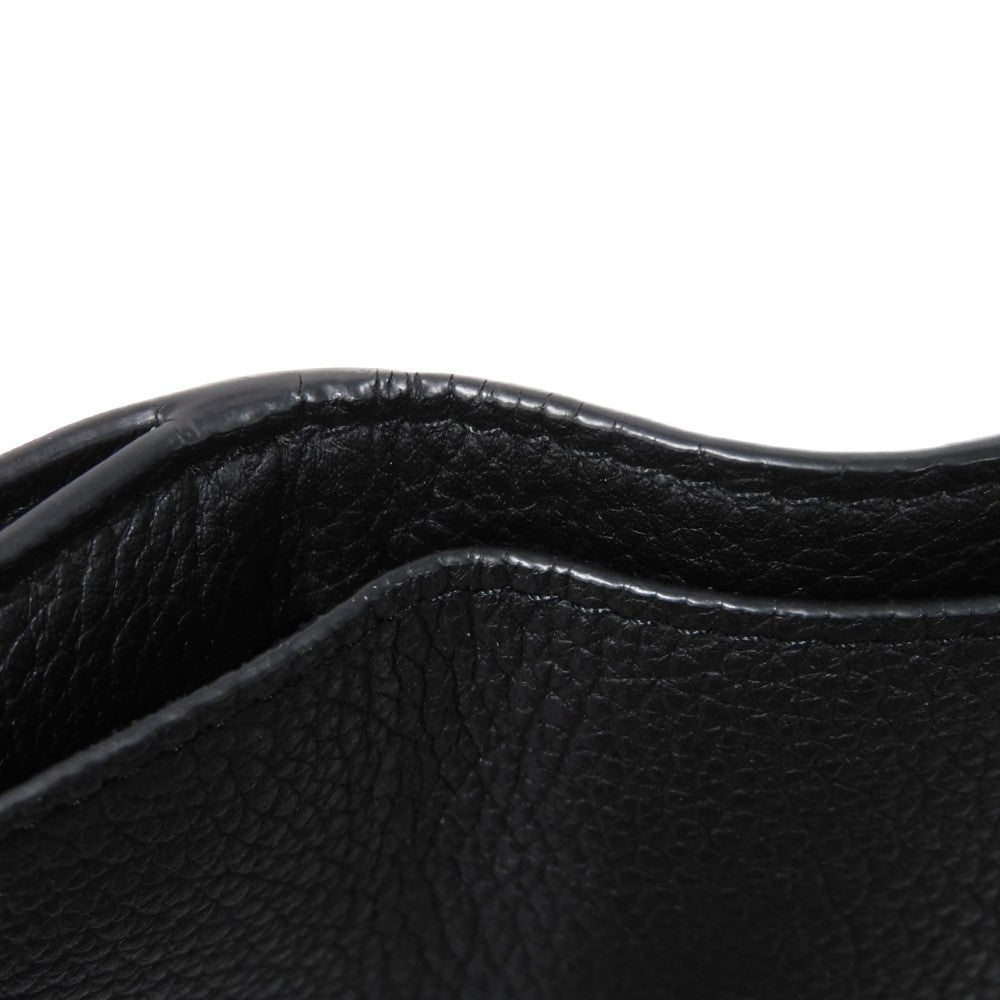 LOUIS VUITTON Tri-fold wallet M63921 Grain calf leather (embossed) Noir Current LV Signature Grain Calfskin Black RFID LV logo Portefeuille Rock Mini unisex(Unisex) Used Authentic