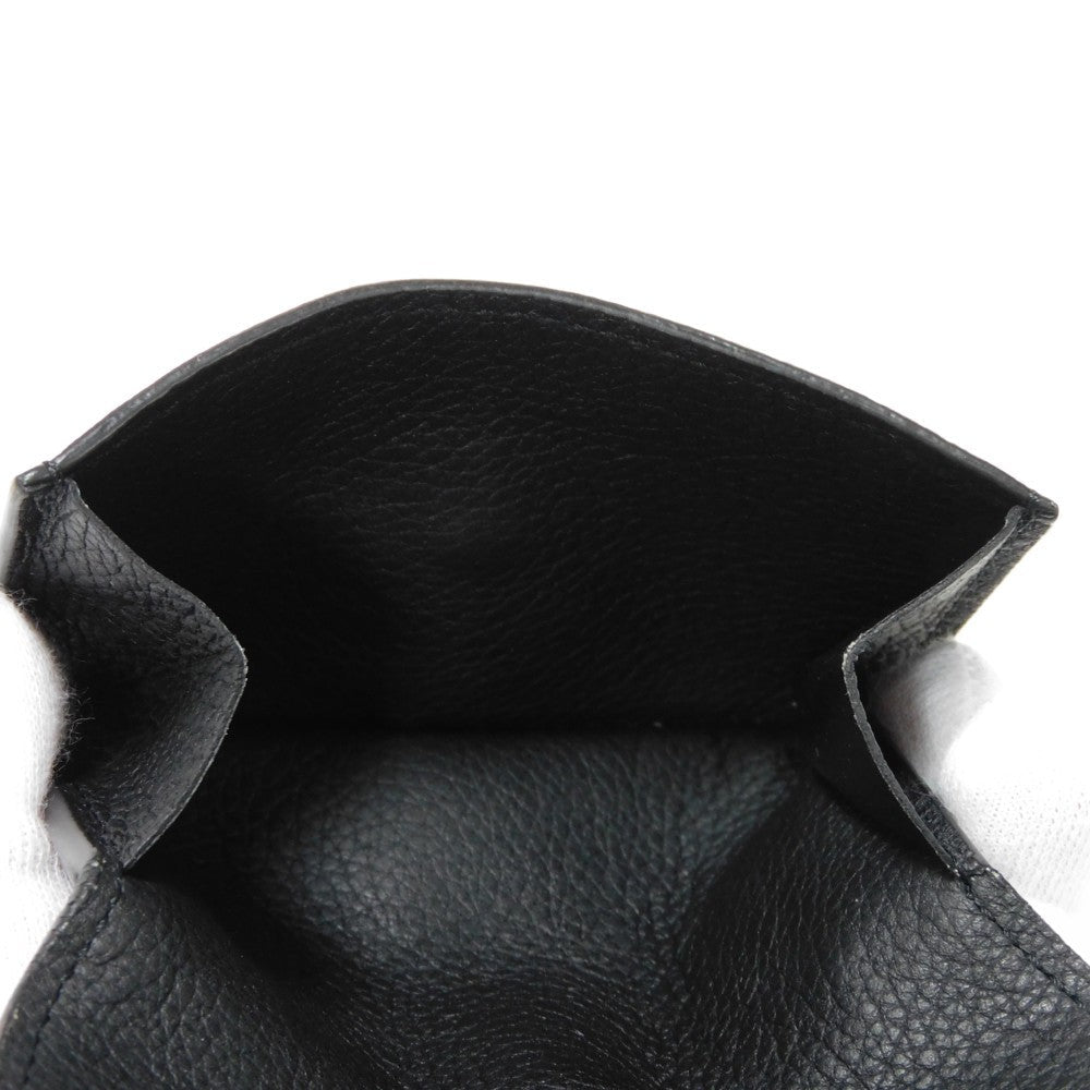 LOUIS VUITTON Tri-fold wallet M63921 Grain calf leather (embossed) Noir Current LV Signature Grain Calfskin Black RFID LV logo Portefeuille Rock Mini unisex(Unisex) Used Authentic