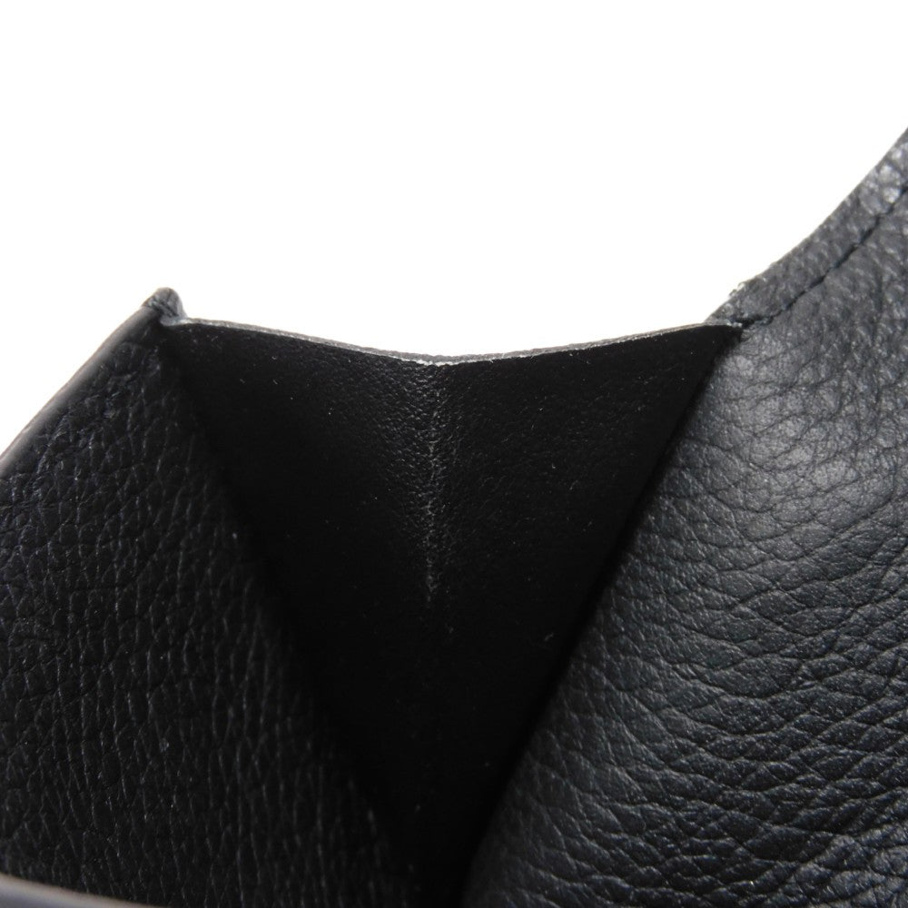 LOUIS VUITTON Tri-fold wallet M63921 Grain calf leather (embossed) Noir Current LV Signature Grain Calfskin Black RFID LV logo Portefeuille Rock Mini unisex(Unisex) Used Authentic
