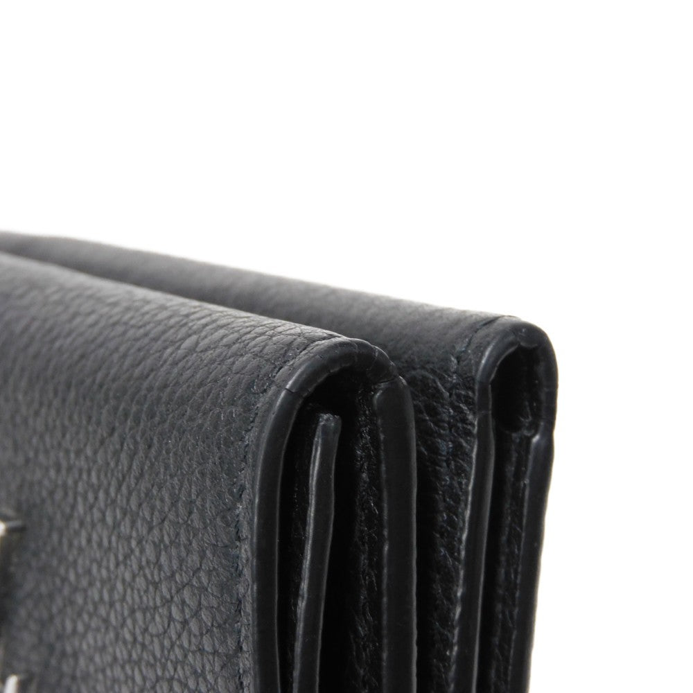 LOUIS VUITTON Tri-fold wallet M63921 Grain calf leather (embossed) Noir Current LV Signature Grain Calfskin Black RFID LV logo Portefeuille Rock Mini unisex(Unisex) Used Authentic
