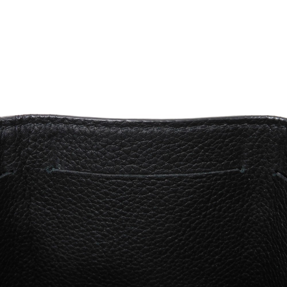 LOUIS VUITTON Tri-fold wallet M63921 Grain calf leather (embossed) Noir Current LV Signature Grain Calfskin Black RFID LV logo Portefeuille Rock Mini unisex(Unisex) Used Authentic