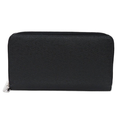 LOUIS VUITTON Long Wallet Purse M30056 Taiga leather (stamped) Noir New LV logo black Zip Around RFID IC chip Taiga Zippy Organizer NM mens Used Authentic